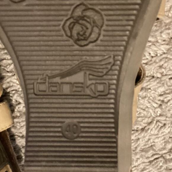 Dansko Womens Felicia Wedge Sandals EU 40 US 9.5 10 Tan Brown Comfort Boho - Picture 13 of 13